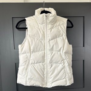 Lands' End Women's Cream Puffer Vest